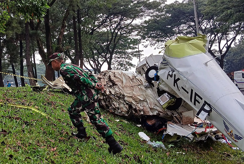 Pesawat Jatuh di BSD,  Tiga Korban Tewas