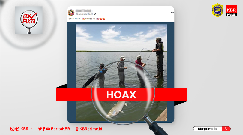 Cek Fakta: Foto “Orang Memancing di Pantai Miami, Florida, Amerika Serikat”