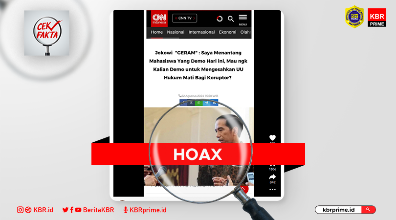 Cek Fakta: Jokowi Tantang Mahasiswa Demo UU Hukuman Mati Bagi Koruptor