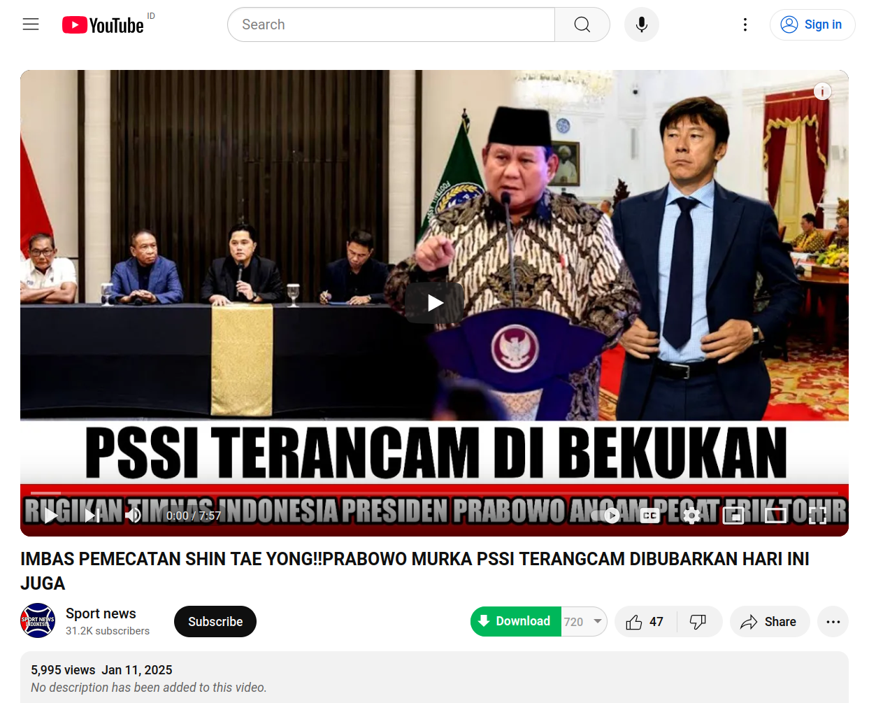 Cek Fakta: PSSI Terancam Dibekukan Usai Pecat Shin Tae-yong