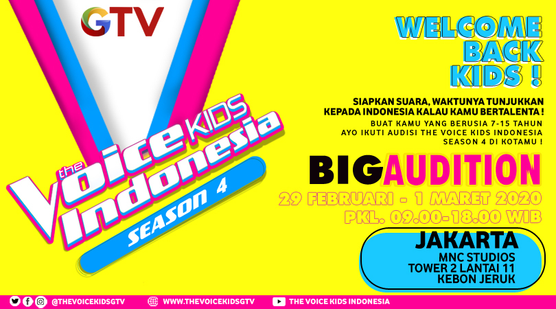 Recruitment The Voice Kids Indonesia Season Ke 4 Dimulai!