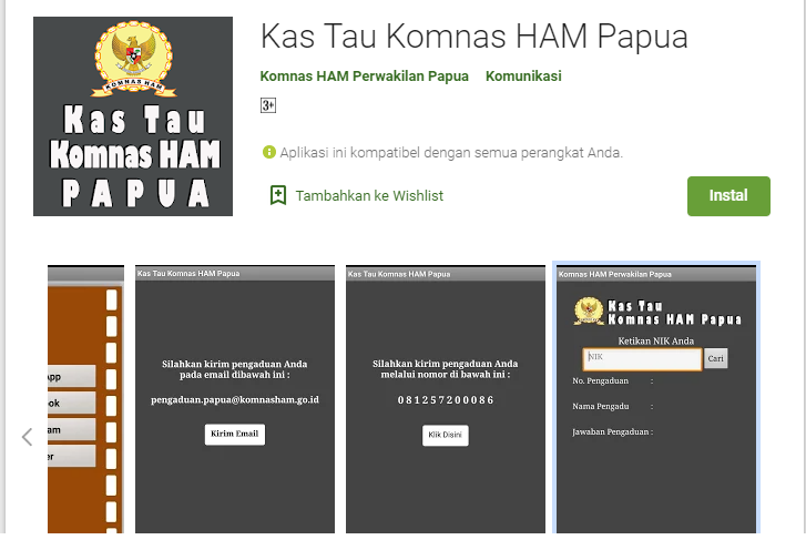 Permudah Warga Mengadu di Masa Pandemi, Komnas HAM Papua Gunakan Aplikasi Ponsel