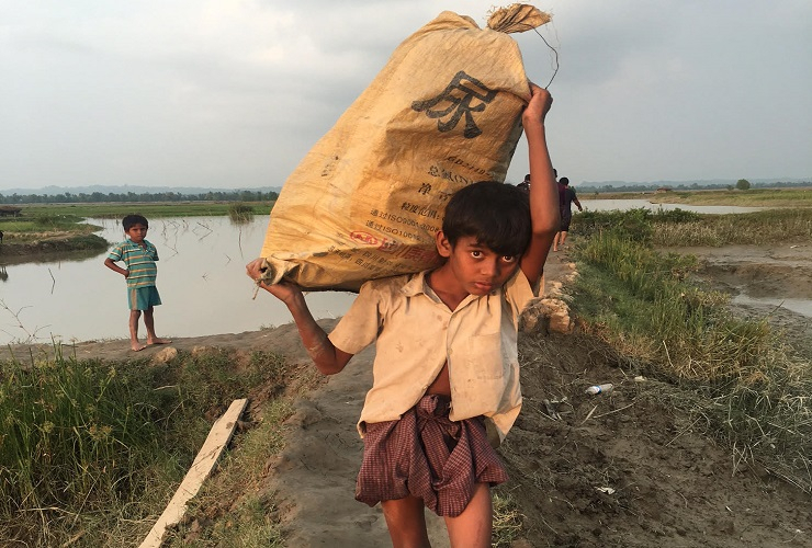 Rohingya struggle for survival at the Bangladesh border