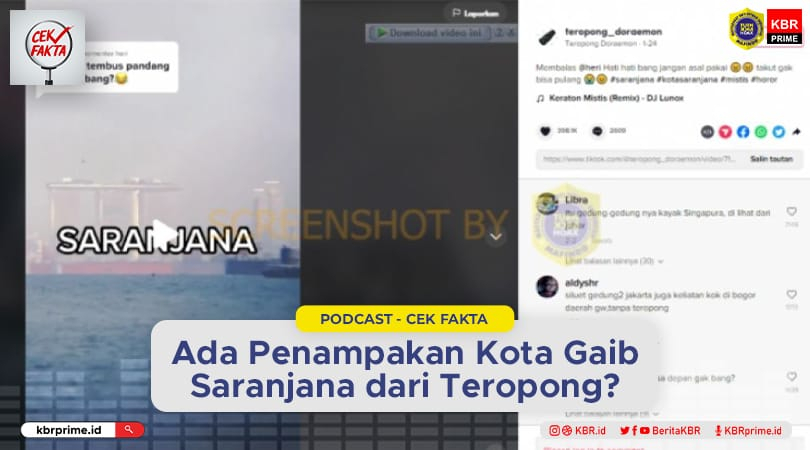 Cek Fakta: Video yang Diklaim Penampakan Kota Gaib Saranjana dari Teropong