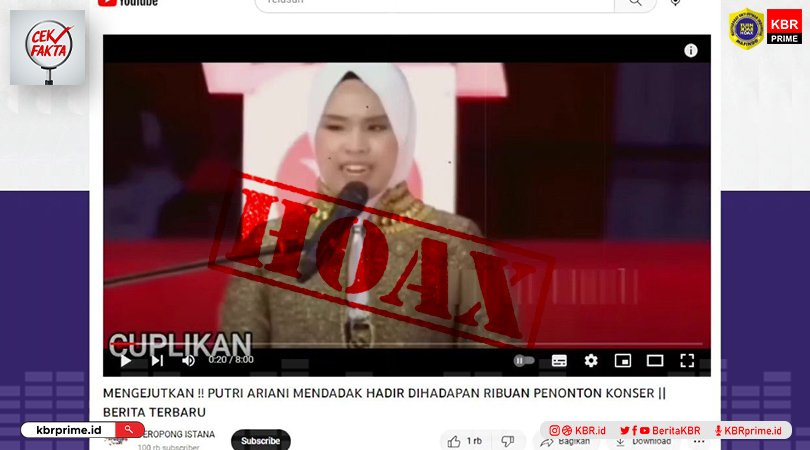 Cek Fakta: Putri Ariani Disebut-sebut Dukung Anies Baswedan