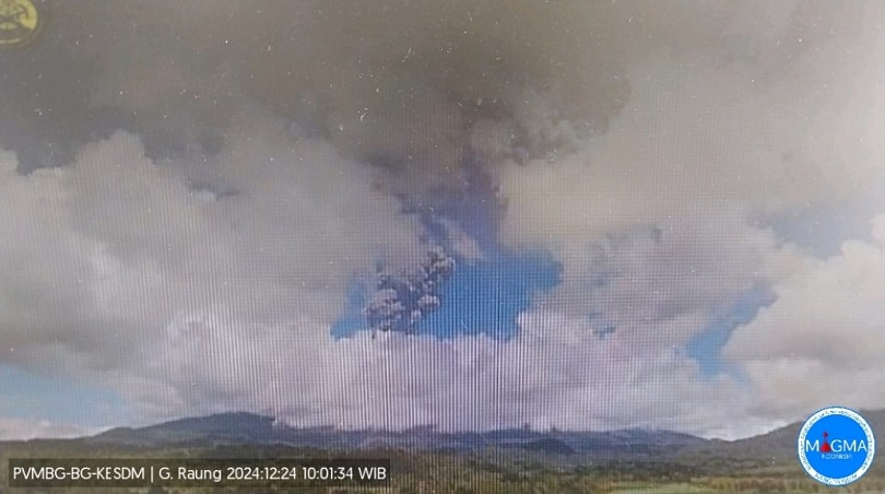 Abu Vulkanik Gunung Raung Mengarah ke Bondowoso dan Jember, BMKG: Gunakan Masker
