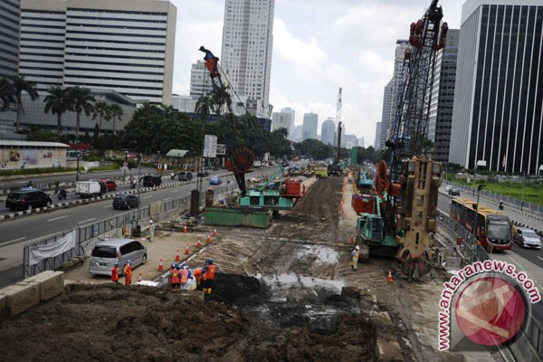 Pengerjaan Stasiun MRT Jakarta Hari Ini