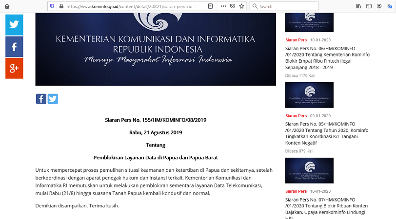 Dianggap Tak Punya Hak Gugat Pemutusan Internet Papua, SAFEnet Geram ke Jokowi
