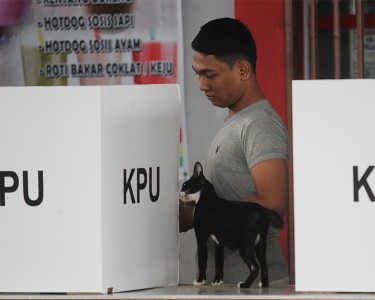Pemilu di rutan Dumai (Foto: Antara)