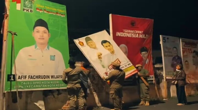Bawaslu Kediri: Pelanggaran Terbanyak Pemasangan APK