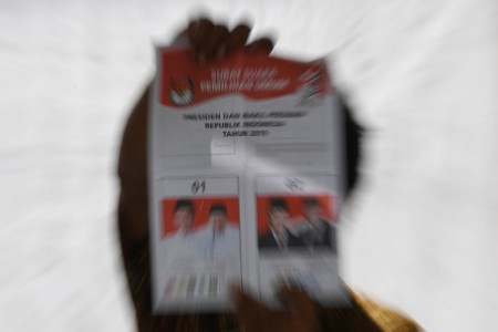 Penghitungan suara di Pemilu Presiden 2019 (Foto: Antara)