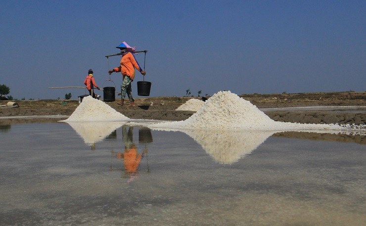 Harga Garam Petani Anjlok Hingga Rp1.200 per Kilo