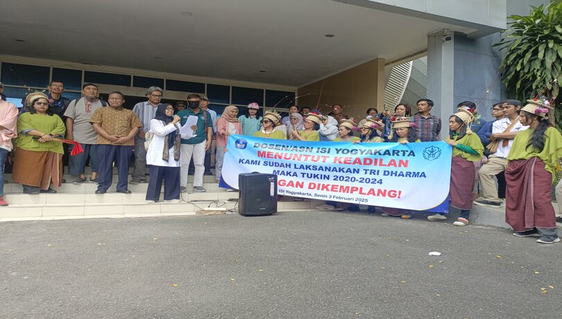 Dosen ISI Yogyakarta Demo Tuntut Tukin Sejak 2020 Dibayar