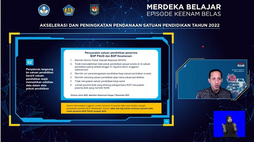 Merdeka Belajar, Pemerintah Beri Keleluasaan Penggunaan Dana BOP 