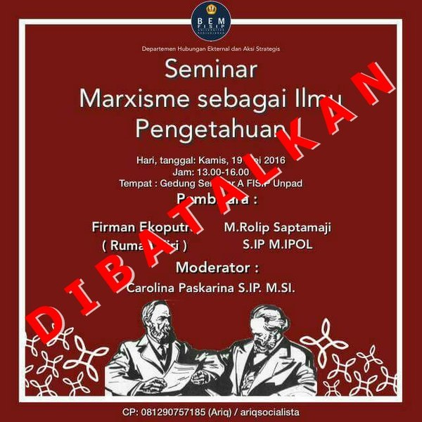 Unpad Bantah Seminar Marxisme Dibatalkan