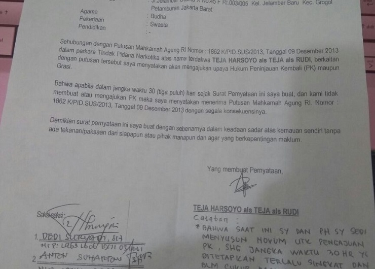 Ada Dugaan Paksaan dalam Pengajuan PK Korban Tukar Kepala Freddy Budiman