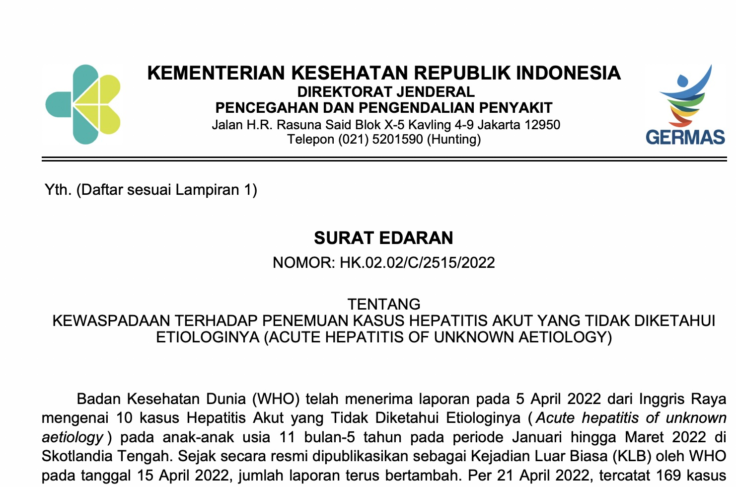 KLB Hepatitis, IDI dan IDAI Belum Kantongi Faktor Penyebab