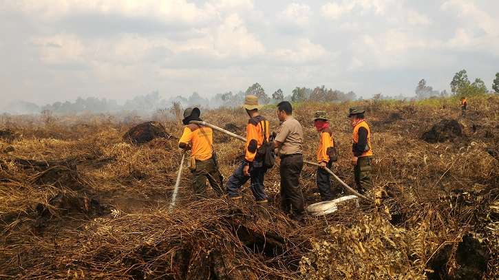 Lahan Dekat Bandara Supadio Pontianak Sengaja Dibakar