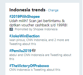 #JokoWinElection merajai Twitter