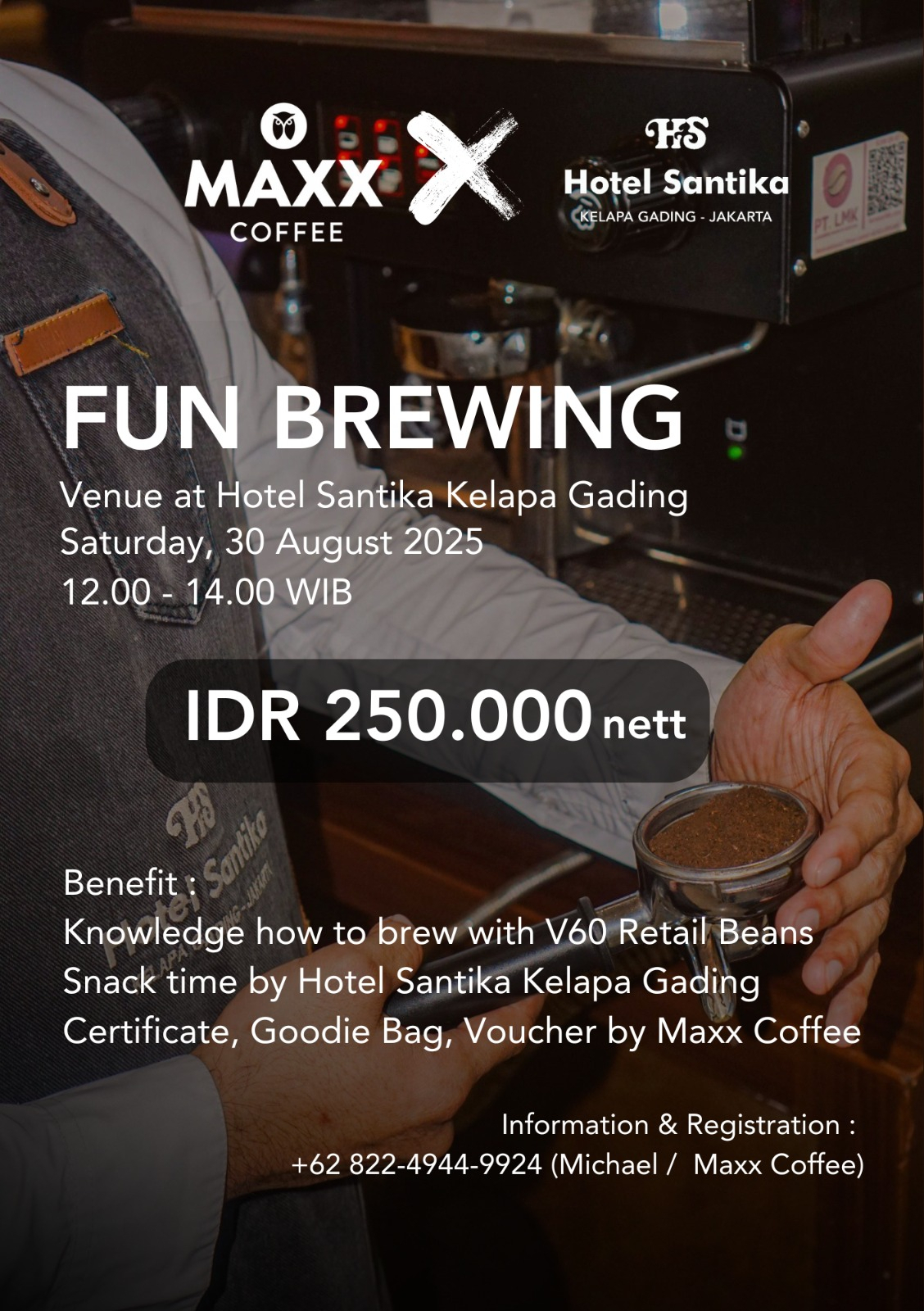 Nikmati Pengalaman Seru Menyeduh Kopi dalam Coffee Class Spesial di Hotel Santika Kelapa Gading