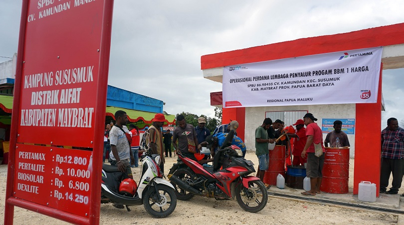 BPH Migas dan Pertamina Resmikan 10 Lembaga Penyalur BBM Satu Harga di Papua