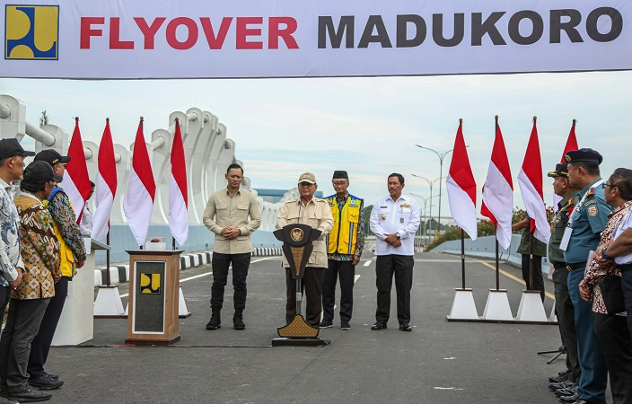 Resmikan Flyover Madukoro Semarang, Prabowo: Dorong Pembangunan Ekonomi