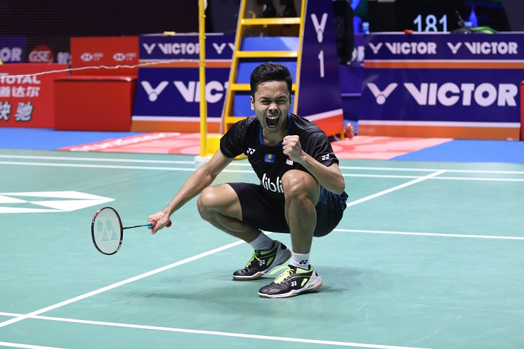 Taklukkan Para Unggulan Dunia, Anthony Ginting Raih Gelar China Open 2018