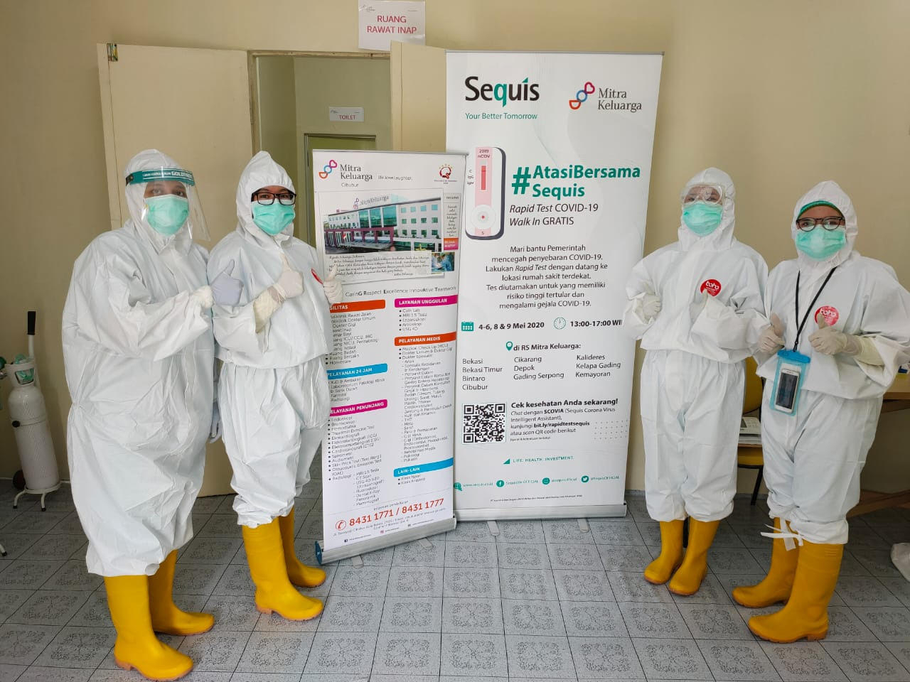 Sequis Donasi APD untuk Tenaga Medis serta 6.000 Rapid Test untuk Masyarakat