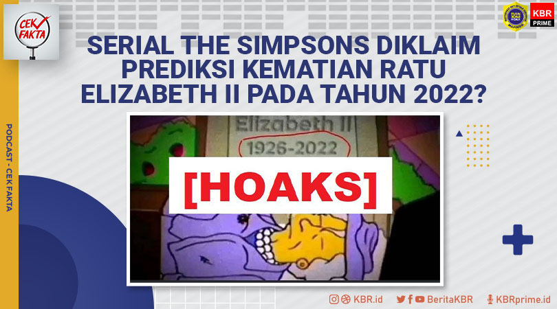 Cek Fakta: Serial The Simpsons Diklaim Memprediksi Kematian Ratu Elizabeth II Pada Tahun 2022?