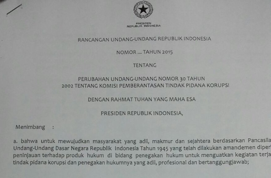 PSHK: Presiden Tidak Perlu Terbitkan Surat Revisi UU KPK