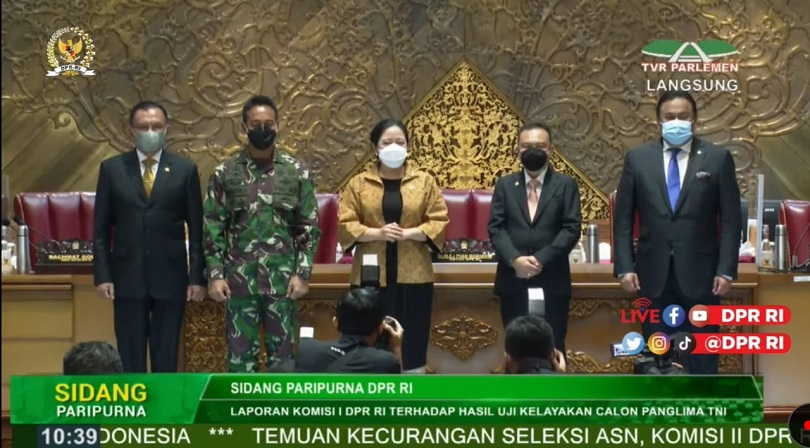Sah,  Paripurna DPR Setuju Andika Perkasa  Panglima TNI 