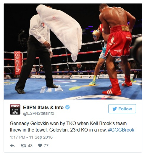 Golovkin Kalahkan Kell Brook Dengan 5 Ronde