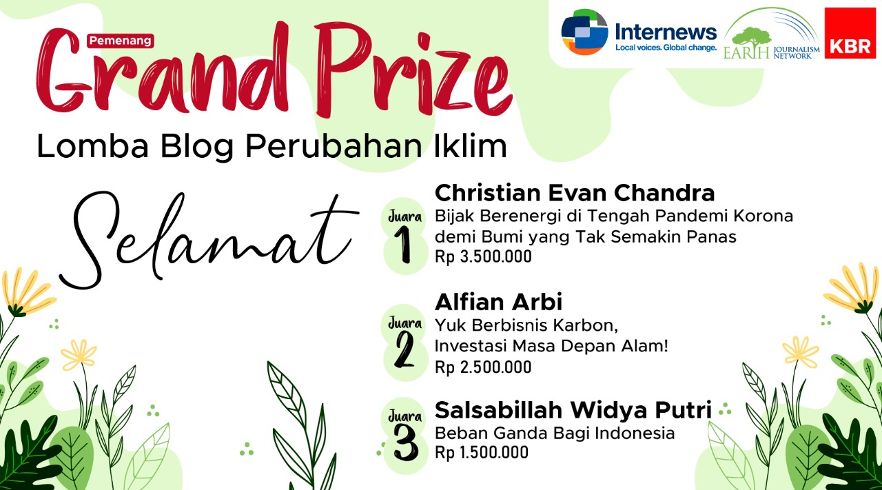Pemenang Grand Prize Lomba Blog Perubahan Iklim