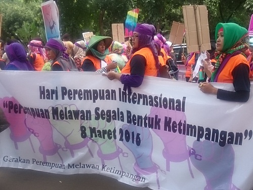 Demo Peringati Hari Perempuan, Aktivis Tuntut Pengesahan RUU Kesetaraan Gender
