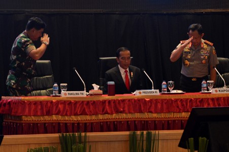 Hadiri Rapim TNI-Polri, Ini yang Disampaikan Jokowi