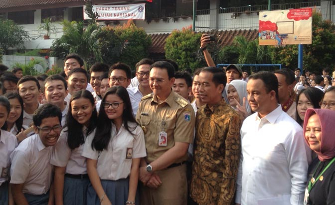 Pantau UN, Jokowi: Siswa Tidak Lagi Tertekan