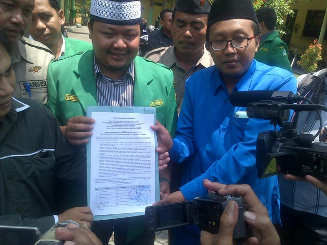 Ormas NU Geruduk Diknas Jombang