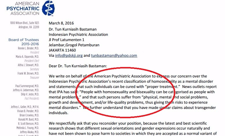Asosiasi Psikiater Amerika Kritik Masuknya  LGBT dalam Masalah Kejiwaan