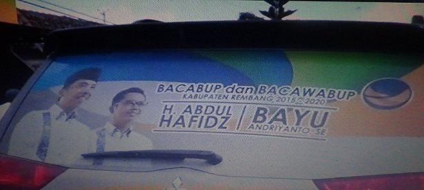 Panwas Rembang Kesulitan Tertibkan Mobil Bergambar Peserta Pilkada