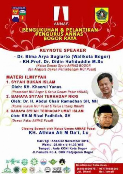 Logo Dicatut, PCNU Bogor Laporkan Anti Syiah ke Polisi