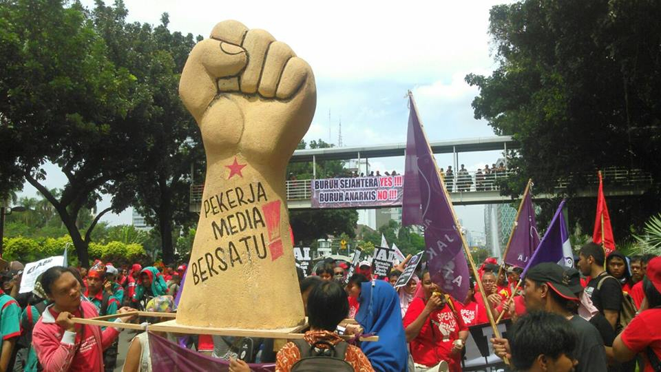 Pekerja Media Tuntut Upah Sektoral 