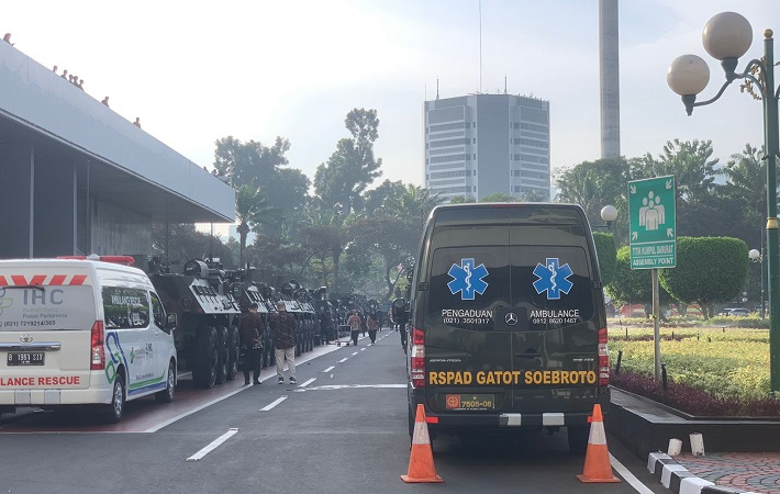 Pelantikan Prabowo-Gibran, Pengamanan Kompleks Parlemen Diperketat