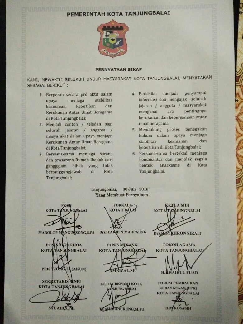 Aliansi Sumut Bersatu: Kesepakatan Damai Tak Cukup Redam Konflik