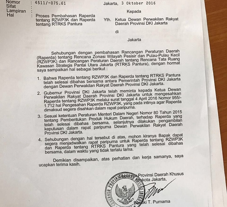 Diminta Ahok Bahas Raperda Reklamasi, Fraksi Gerindra dan PKS Akan Tolak