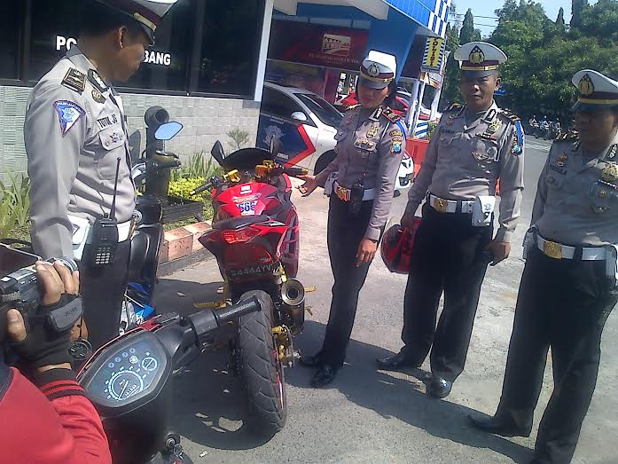 Jelang Tahun Baru, Polisi Jombang Sita Ratusan Motor Berknalpot Brong 
