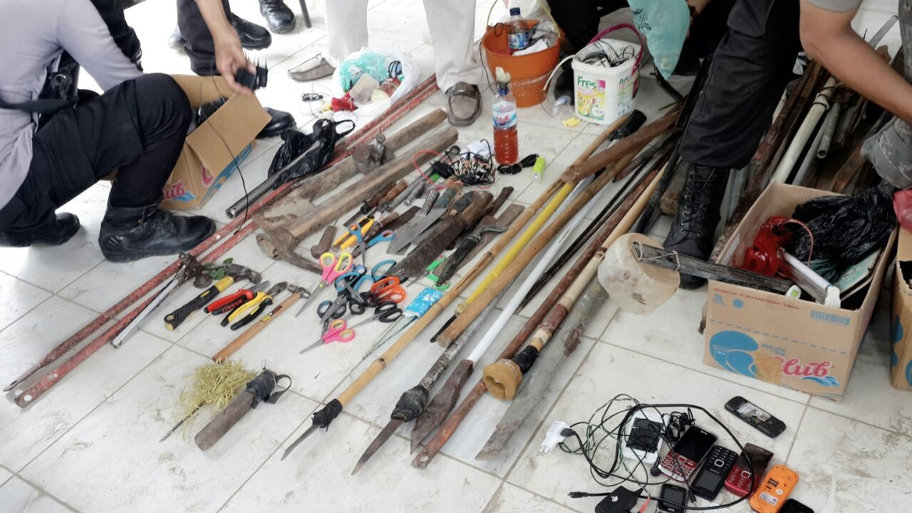 Pasca Rusuh, Polisi Sita Ratusan Senjata dari Penjara Gorontalo