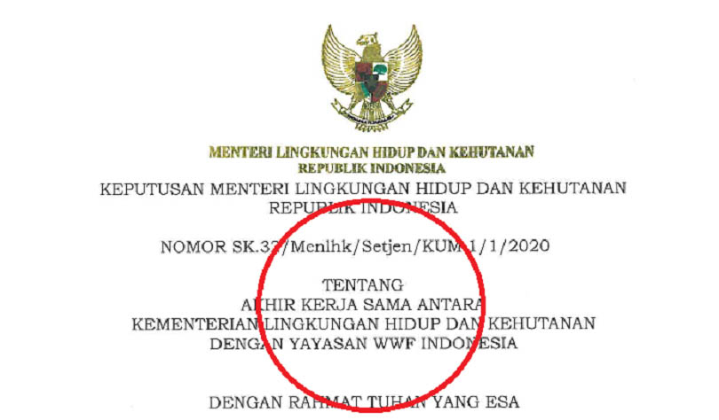 Kerja Sama 22 Tahun Diputus KLHK, WWF Indonesia Segera Serah Terima Aset