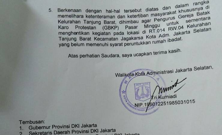 Pasca Pertemuan, Walikota Jaksel: Warga Masih Tolak Kehadiran Gereja Pasar Minggu