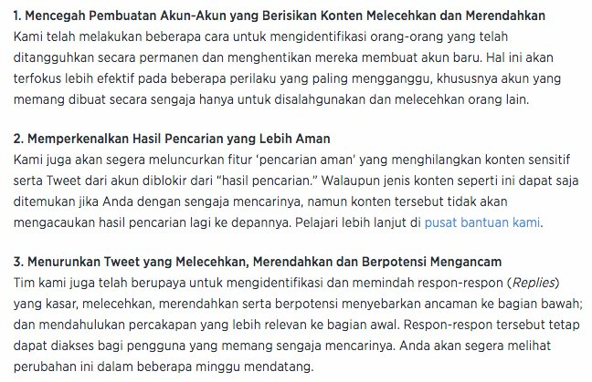 Cegah Pelecehan dan Perisak, Ini 3 Pembaruan Twitter  