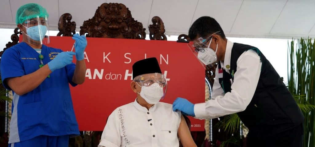 Terima Vaksin Covid-19 Dosis Kedua, Begini Pesan Wapres Maruf Amin